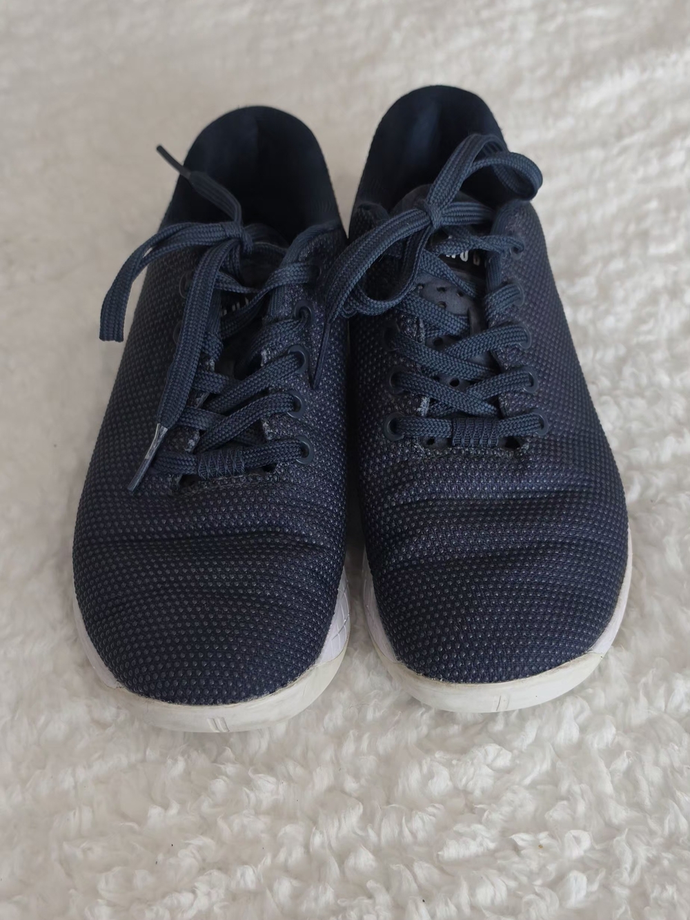 NOBULL Navy Knit Lace-Up Sneakers